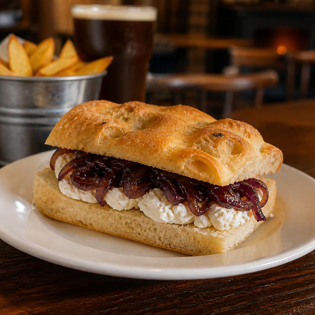 Baked focaccia roll