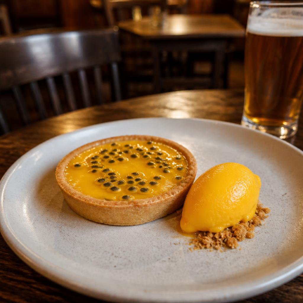 Passion fruit tart